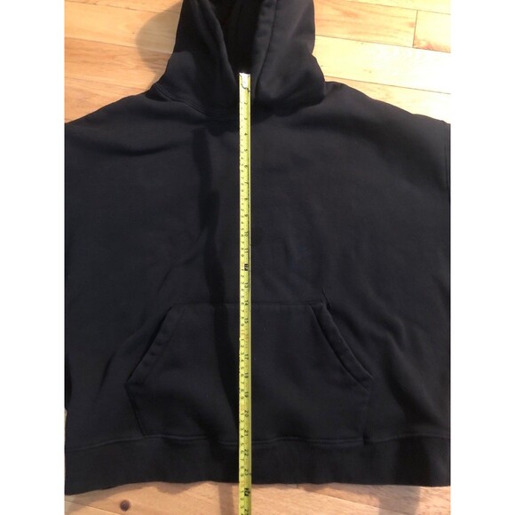 Premium NovaMen Solid Black Hoodie Large Super Soft Heavy Pullover - Picture 6 of 9